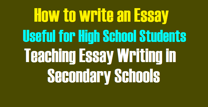 essay writing format for high school students