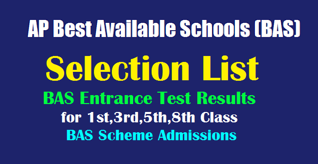 AP Best Available Schools Results 2022-2023 BAS Selection List 1st,3rd ...