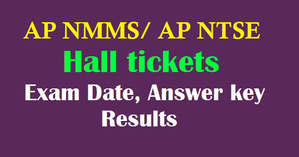 Ap Nmms Ntse Hall Tickets 2019 Download At Exam Answer Key