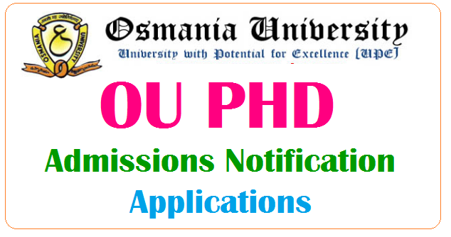 osmania university phd online apply 2022